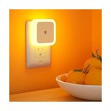 Full Reyon Fotoselli LED Gece Lambası, Amber Renk Gece Otomatik Yanıp Sabah Otomatik Sönen Gece Lambası, 1 Watt Amber Renk LED Gece Lambası - Turuncu