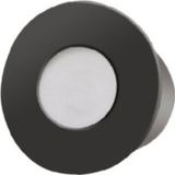 Full Reyon Mat Siyah Metal Kasa, 3 Watt Yuvarlak Sensörsüz Gün Işığı İç Mekan Merdiven Ve Basamak Armatürü
