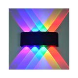 Full Reyon Otel, Cafe, Bar, Disko Aplik, 4 Işık Renkli Dekoratif LED Aplik, 8 Watt Modern Tasarım LED Armatür - Siyah