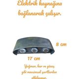 Full Reyon Sarı Eskitme Dekoratif Işık Süzmeli, 10 Watt Günışığı Ledli İç Ve Dış Mekan Aplik, 3000K Led Armatür