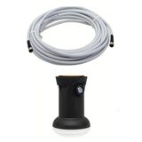 Full Ultra HD 3D 4K Uyumlu Yağmur Korumalı Tekli Single 1 li Çanak Uydu Lnb +20 Metre F Konnektör Takılı Hazır Uydu Kablosu