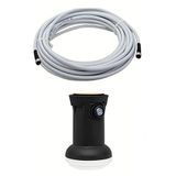 Full Ultra HD 3D 4K Uyumlu Yağmur Korumalı Tekli Single 1 li Çanak Uydu Lnb +50 Metre F Konnektör Takılı Hazır Uydu Kablosu