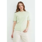 Fulla Moda 81040 Basic Bisiklet Yaka Salaş Kadın T-shirt