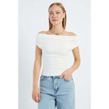 Fulla Moda Basic Madonna Yaka Slim Fit Bluz