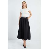 Fulla Moda Beli Kemerli Maxi Boy Etek