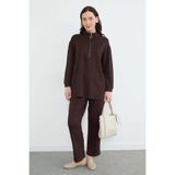 Fulla Moda Fullamodest Yarım Fermuarlı Çimalı Modal 2 Li Takım