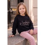 Fulla Moda Kabartma Baskılı Oversize Kız Çocuk Sweatshirt