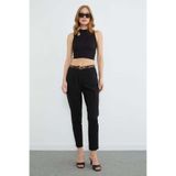Fulla Moda Kemerli Cepli Gabardin Pantolon