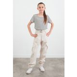 Fulla Moda Kemerli Kargo Cepli Jogger Kız Çocuk Pantolon