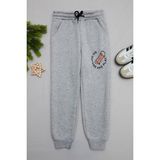 FullaModa 3 Iplik Kaykay Baskılı Jogger Erkek Çocuk Eşofman Altı %70 Pamuk %30 Polyester Grimelanj Renkli - 6 - 7 Yaş