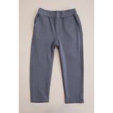FullaModa Beli Bağcıklı Penye Kumaş Unisex Çocuk Pantolon - 15 Yaş - Füme