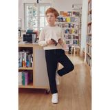 FullaModa Beli Bağlamalı Duble Paça Erkek Çocuk Pantolon - Siyah - 8 Yaş