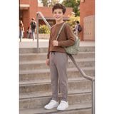 FullaModa Beli Bağlamalı Duble Paça Erkek Çocuk Pantolon - Vizon - 15 Yaş