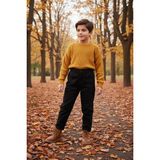 FullaModa Beli Lastikli Baggy Erkek Çocuk Pantolon - Siyah - 12 Yaş
