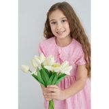 FullaModa Kiraz Nakışlı Brode Detaylı Bebe Yaka Kız Çocuk Elbise - 4 Yaş - Pembe