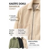 Fullandfull Erkek Kadife Fitilli Baharlık Oversize Mont - Siyah