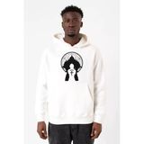Fullmetal Alchemist Anime Logo Beyaz Erkek 3İp Kapşonlu Sweatshirt