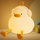 FULLOSUN Ördek Gece Lambası, Ördek Lambası Kawaii Komik Çocuk Gece Lambası, Kadınlar için Doğum Günü Hediyeleri Genç Kız Erkek Bebek - Taşınabilir Yumuşacık Pille Çalışır