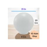 fullreyon 10 Adet 20lik Karpuz Lamba, Birinci Kalite PVC Glop, Bahçe Aplikleri Yedek Parçası, 20 Cm PVC Küre
