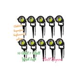 fullreyon 10 Adet Elektrikle Çalışır, 7 Watt YEŞİL IŞIK Kazıklı Bahçe Armatürü, Çim, Çiçek, Ağaç Aydınlatması