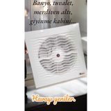 fullreyon 150lik, Ultra Kaliteli, Tak&Unut Banyo, Tuvalet, Kiler Aspiratörü, Hava Yeniler Koku Alır Aspiratör