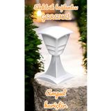 fullreyon 32 CM, E27 Duylu Beyaz Renk Dekoratif Set Üstü Armatür, Bahçe, Balkon, Teras, Duvar, Set Üstü Aplik