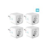 Fullreyon 4 Adet Uzaktan Telefonla Kumanda Edilen Akıllı Priz, Unutkan Tembel Prizi Vesvese Giderici Wifi Priz