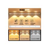 fullreyon 60 Cm, Sensörlü, Şarjlı, 3 Işık Renkli, Alüminyum Kasa, Işık Desenli, Çok Amaçlı Modern Led Aplik