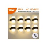fullreyon 8 Adet Elektrikle Çalışır, 10 Watt Günışığı ALÜMİNYUM Kasa Dış ve İç Mekan Led Aplik Modern Aplik