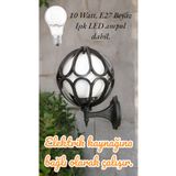 fullreyon Beyaz Işık 10 Watt LED Ampul Dahil Dekoratif Bahçe Duvar Aydınlatma Armatürü, Dekoratif Duvar Aplik