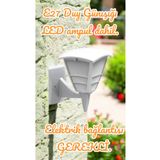fullreyon E27 Duylu, 10 Watt Günışığı Led Ampul Dahil, BEYAZ renk İç ve Dış Mekan Bahçe, Balkon, Teras Apliği