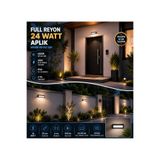 fullreyon Elektrikle Çalışır, 24 Watt 6500 Kelvin Beyaz Işık İç ve Dış Mekan Kapı Girişi Bahçe Duvar Led Aplik