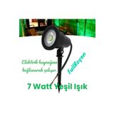 fullreyon Elektrikle Çalışır, 7 Watt YEŞİL IŞIK Kazıklı Bahçe Armatürü, Çim Çiçek, Ağaç Aydınlatma Led Armatür