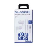 Fullsound Extra Bass Mikrofonlu Kulakiçi Kulaklık Beyaz Renk - Seçeneksiz