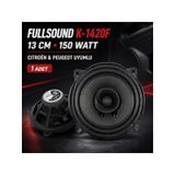 Fullsound K-1420f 13 Cm 150 Watt Araç Kapı Hoparlörü Siyah Renk İle Dinamik Ses Deneyimi Tip Citroen Peugeot Uyumlu