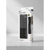 Fulltech Aura Akse 10'lu Priz, 3 Usb-A ve 1 Usb-C Çıkışlı, 3.4A Akım Korumalı, 3680W / 16A Güç Kablolu, 2 Metre, Şık ve Güvenli Çoklu Priz ve Şarj Istasyonu - Siyah