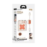 Fulltech FP21 Pd 22,5W 10.000MAH Dahili Type-C ve Lightning Kablolu LED Göstergeli Powerbank - Krem