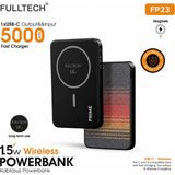 Fulltech Magsafe Wireless 5000 Mah 15W Şarj Hızlı Powerbank - Siyah - Gri