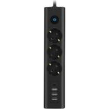 Fulltech Nesil Priz Type-C Port Girişli Akım Korumalı 3lü Priz, 3 Usb, 1 Type-C Giriş, Isıya Dayanıklı 1,5m Uzatma