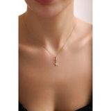 Fully Taşlı Yıldız Kilitli Charm Kolye