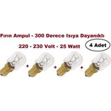FullYedek 25 Watt Fırın Ampul 300 Derece Sıcaklığa Dayanıklı Fırın Ampül 4