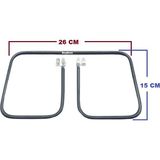 FullYedek 26 x 15 cm 900 Watt Tost Makinesi Rezistansı , 26X15 cm Seri Rezistans