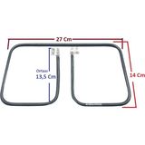 FullYedek Altus 755 Uyumlu Tost Makinası Rezistansı , Ölçü 27 cm x 14,5 cm 900 Watt - Tost Makinesi