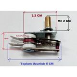 FullYedek Beko Tost Makinesi Termostat , Mil Uzunluğu 2 cm , 10 Amper