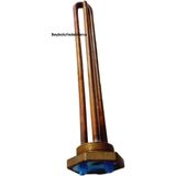FullYedek Güneş Enerji Sistemi Isıtıcı Rezistans 2000 Watt , 1-1,4 Inç 30 cm Bakır Rezistans Düz Tip Kalın Diş - Kombi