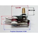 FullYedek Sinbo Termostat , Tost Makinesi Termostat , Mil Uzunluğu 2 cm , 10 Amper Otomatik