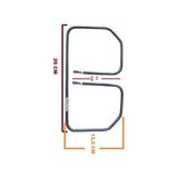 FullYedek Tost Makinesi Rezistansı 26 x 13,5 cm 900 Watt Seri Bağlantı Rezistans
