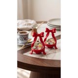 Fulmin Kahve Yanı Sunumluk / 2’li Set / Fiyonk Detaylı Dekoratif Sunum Kasesi / 10x7 cm