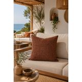 Fuly Consept Texturetone Rust Kiremit Tarçın Dokulu Kumaş Görünümlü Modern Dekoratif Kırlent Kılıfı - 43 x 43 cm