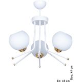 Fulya 3 Lü Camlı Avize (Beyaz) - 6